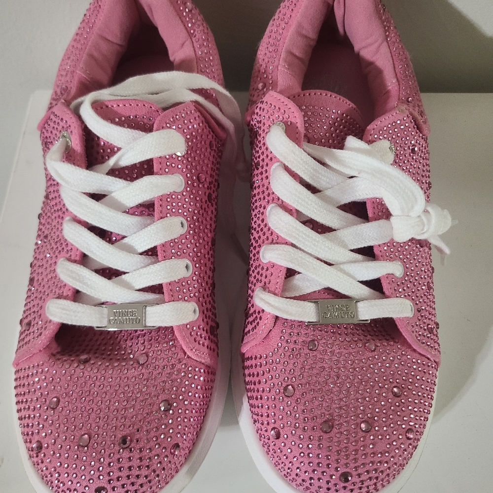 Vince Camuto girls size 4 pink gem shoea